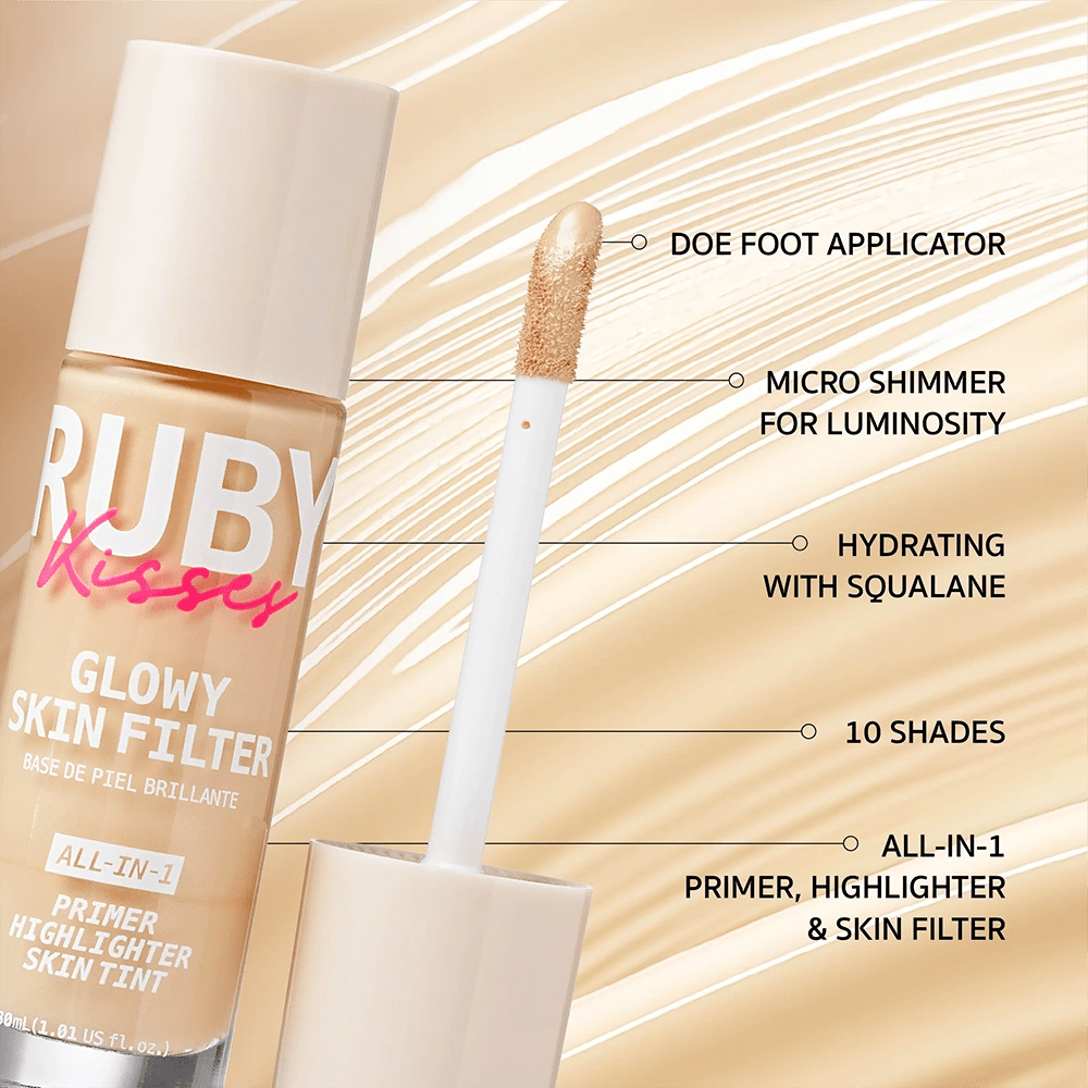 ruby-kisses-glowy-skin-filter-foundation-3-in-1-primer-skin-tint-highlighter-dewy-finish-natural-glow-10-shades-788413