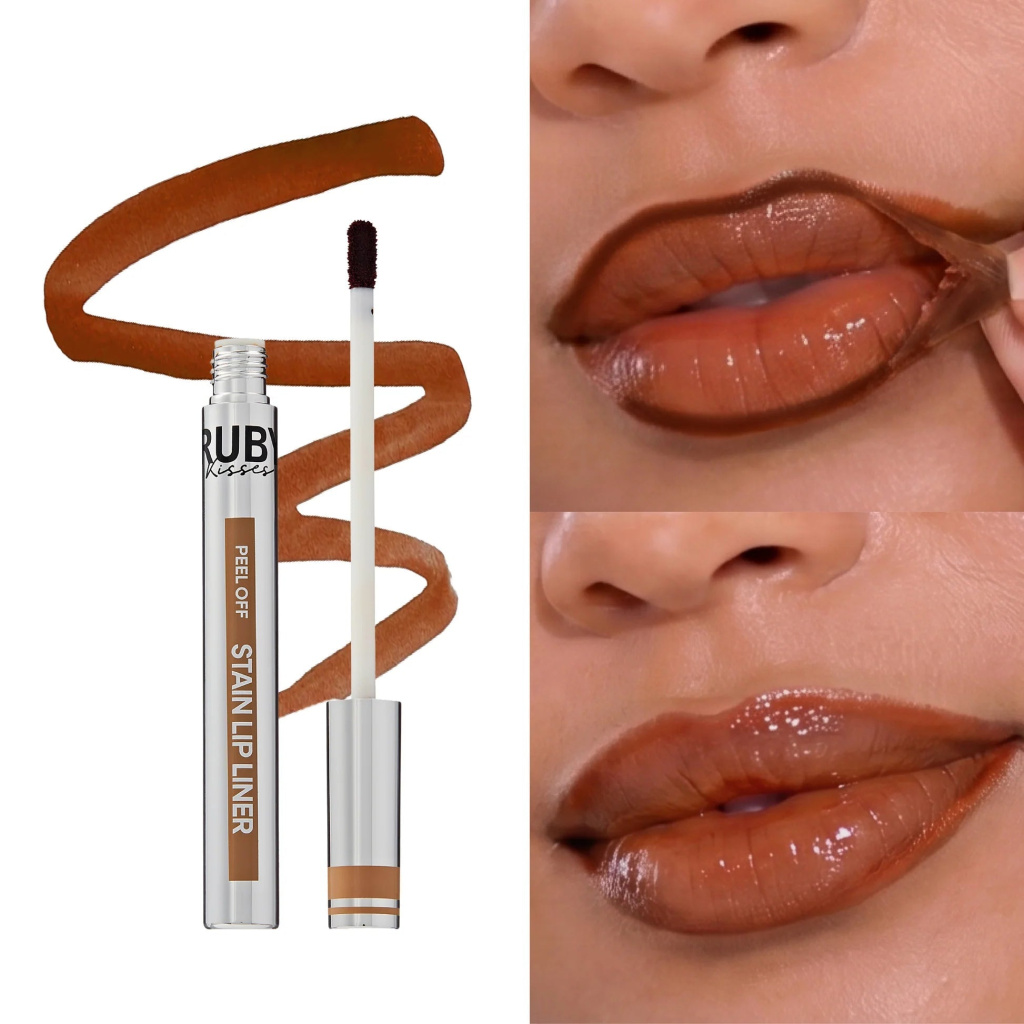 RK PEEL OFF STAIN LIP LINER  NUDE BROWN