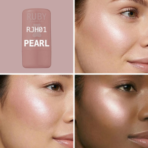 Ruby Kisses So Jelly Highlighter Stick - Cooling Bouncy Gel, Buildable Long-Lasting Shimmer, Transfer & Crease Resistant Formula with Niacinamide & Ceramides
