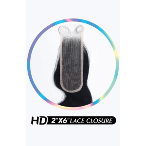 UH 2X6 BODY WAVE 12″ LACE CLOSURE GLOSSY