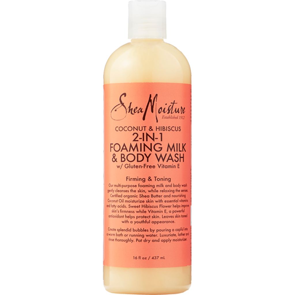 Shea Moisture: Coconut & Hibiscus Foaming Milk & Body Wash 16oz