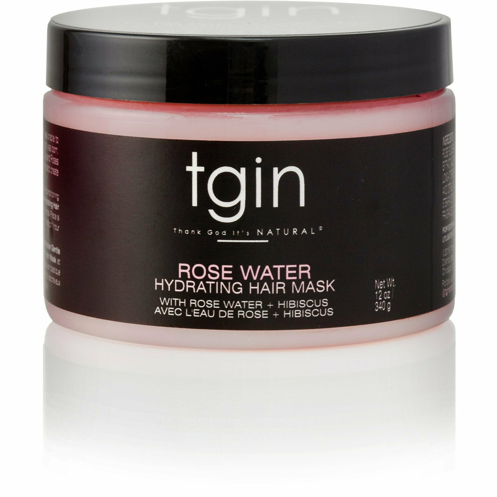 TGIN ROSE WATER HAIR MASK JAR (12OZ) (6/CS)